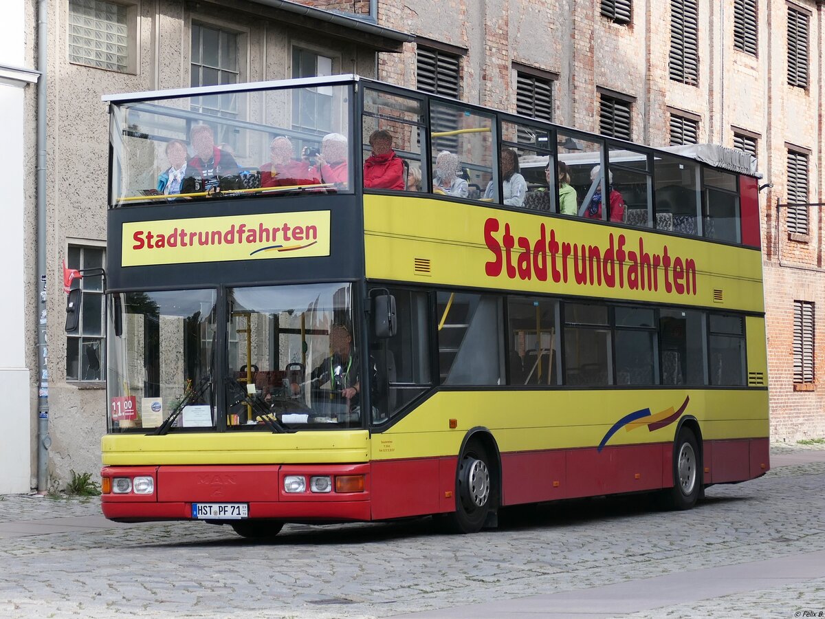 MAN ND 202 von Busunternehmen Manfred Scholz aus Deutschland in Stralsund. 