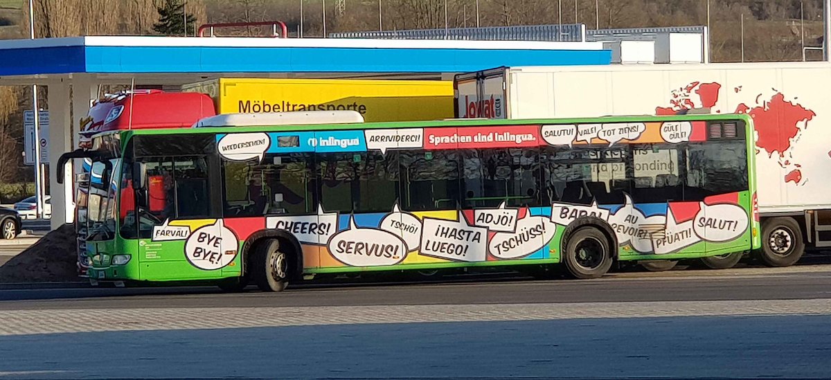 MB Citaro (647) von RhoenEnergie, eingesetzt als Fahrschulfahrzeug, unterwegs in Fulda im März 2021