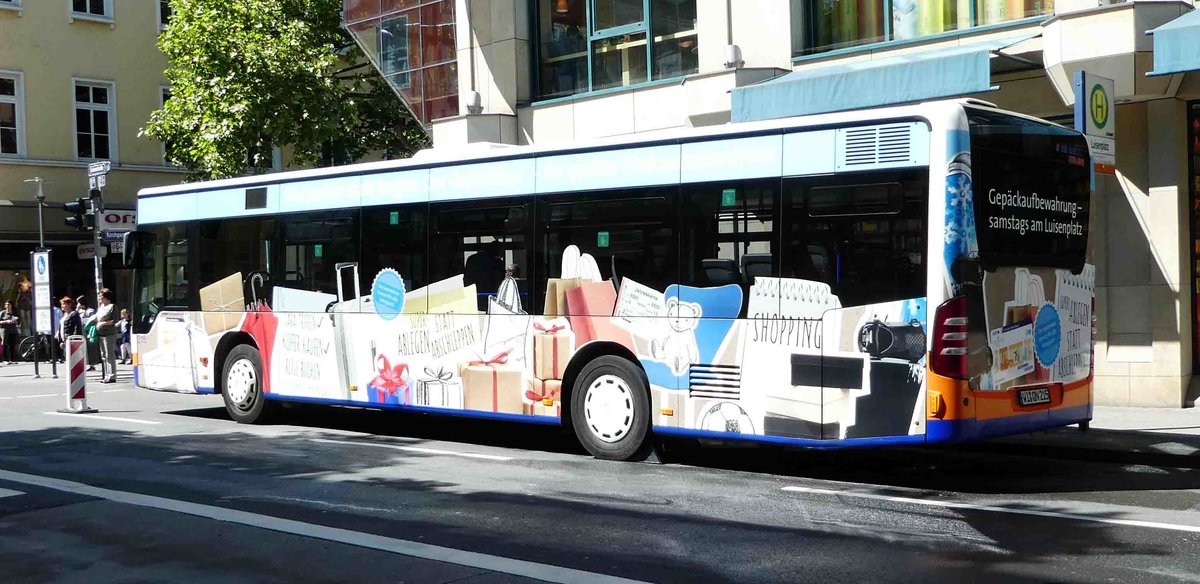 MB Citaro als Gepckbus der ESWE steht in Wiesbaden im Mai 2017