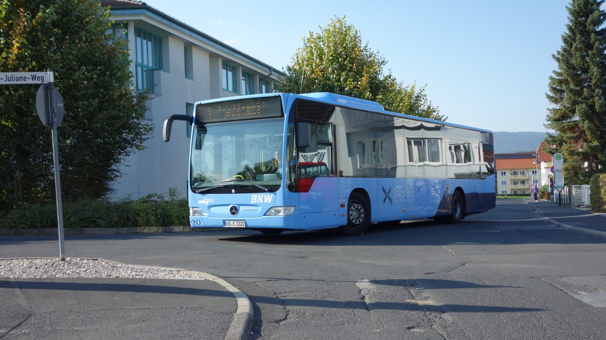 MB Citaro als Stadtbus von Bad Wildungen unterwegs im Stadtteil Reinhardshausen, Oktober 2013
