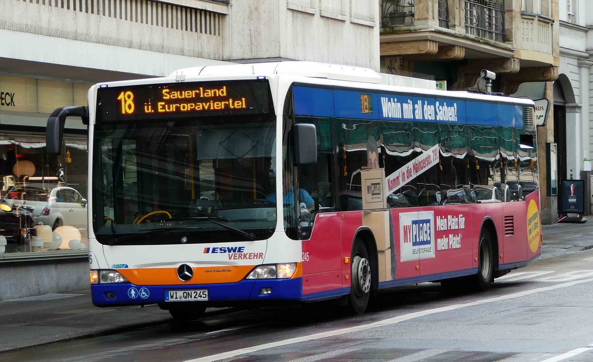 MB Citaro als Stadtbus der ESWE unterwegs in Wiesbaden im Mai 2017