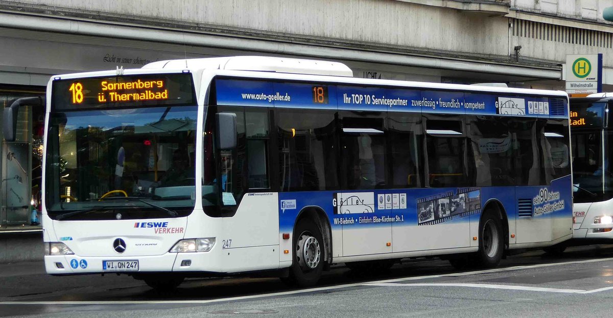 MB Citaro als Stadtbus der ESWE unterwegs in Wiesbaden im Mai 2017