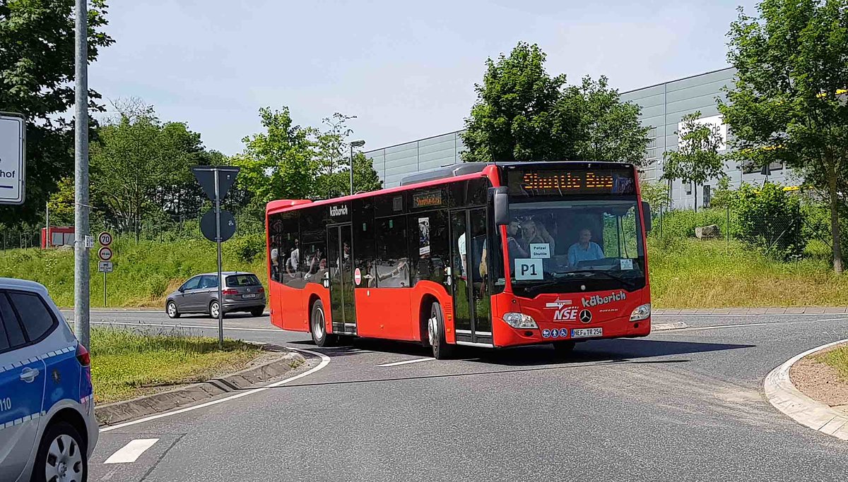 MB Citaro des Busunternehmens Kberich eingesetzt als Shuttlebus anl. des Hessentages in Bad Hersfeld im Juni 2019