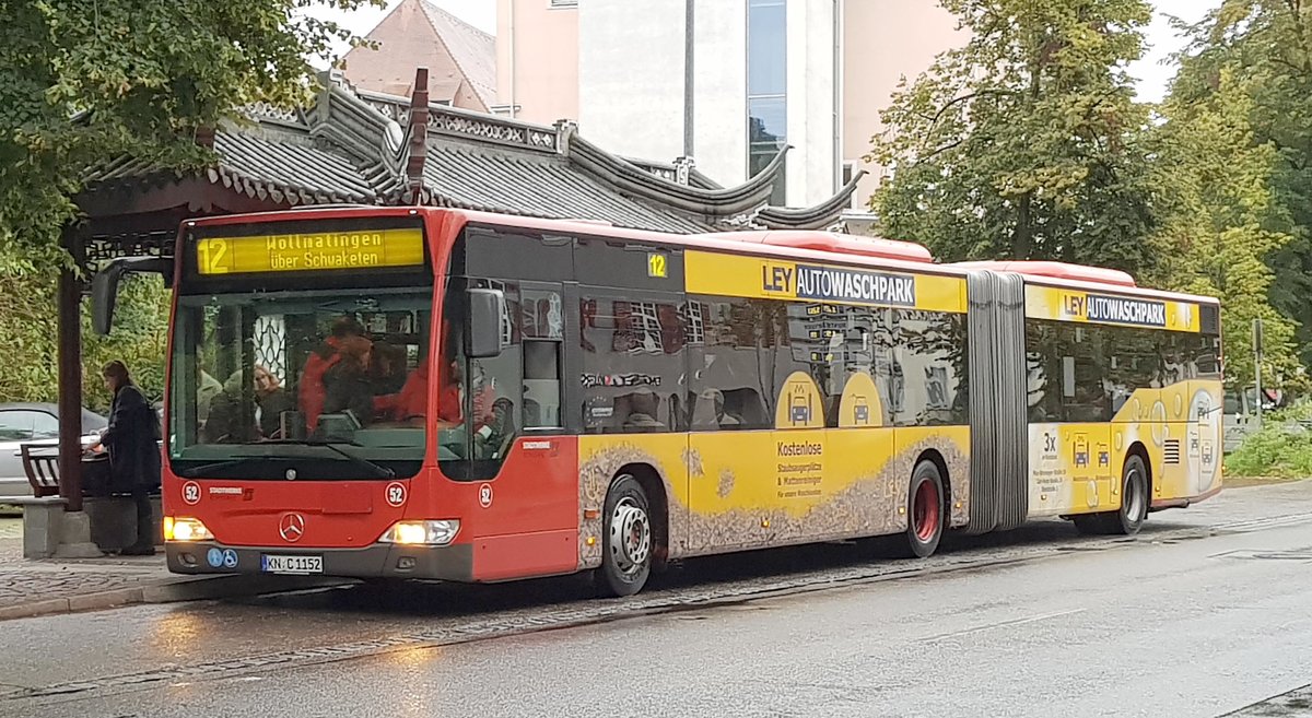 MB Citaro II der Stadtwerke Konstanz bedient die Linie 12 im Oktober 2019