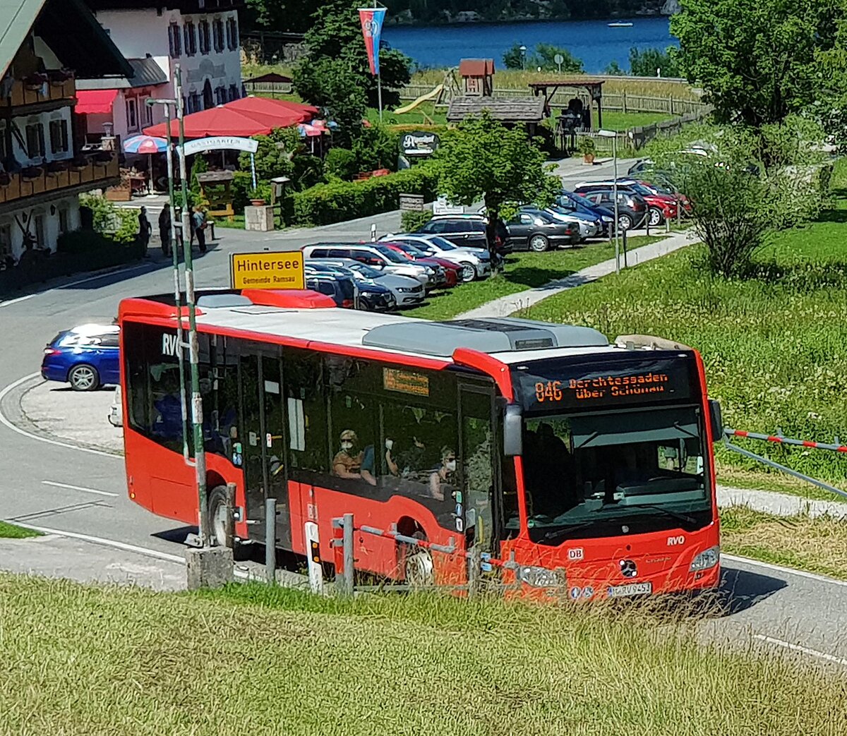 MB Citaro von RVO unterwegs per Buslinie 846 auf dem Weg vom Hintersee über Schönau nach Berchtesgaden, 07-2022