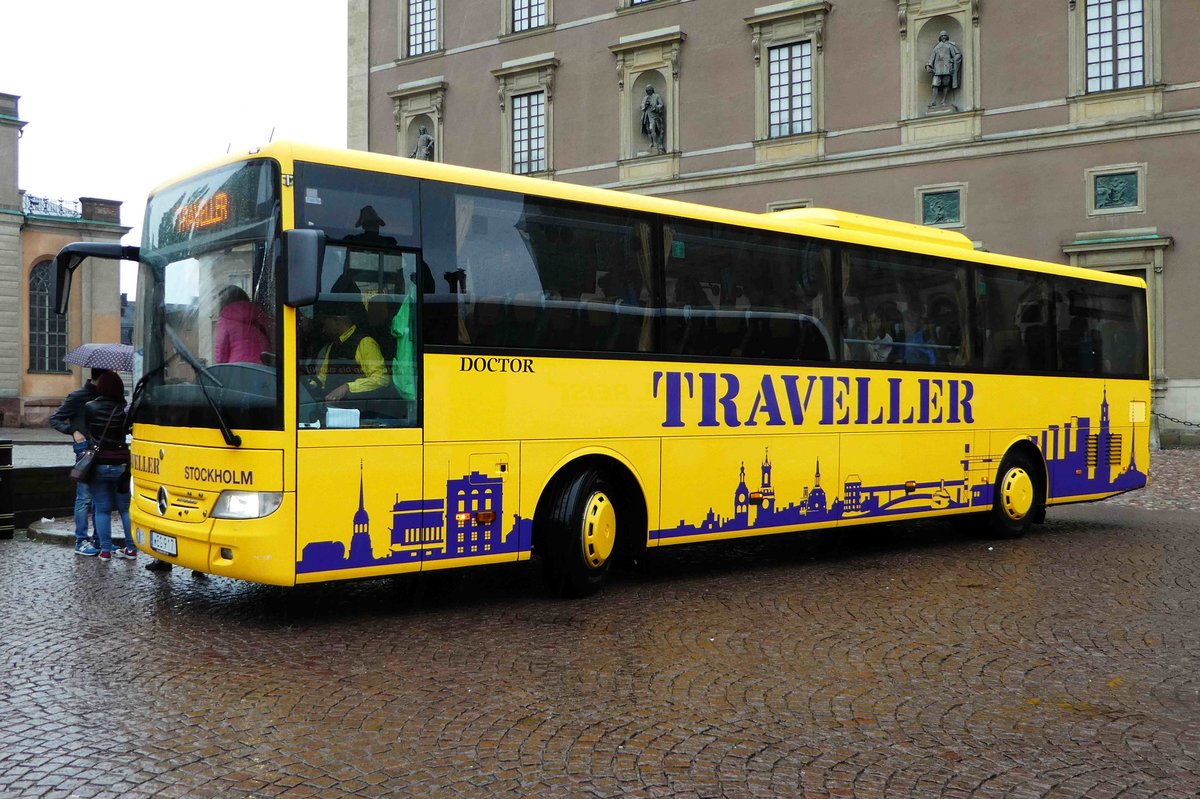 MB Integro von TRAVELLER BUSS unterwegs in Stockholm im August 2017