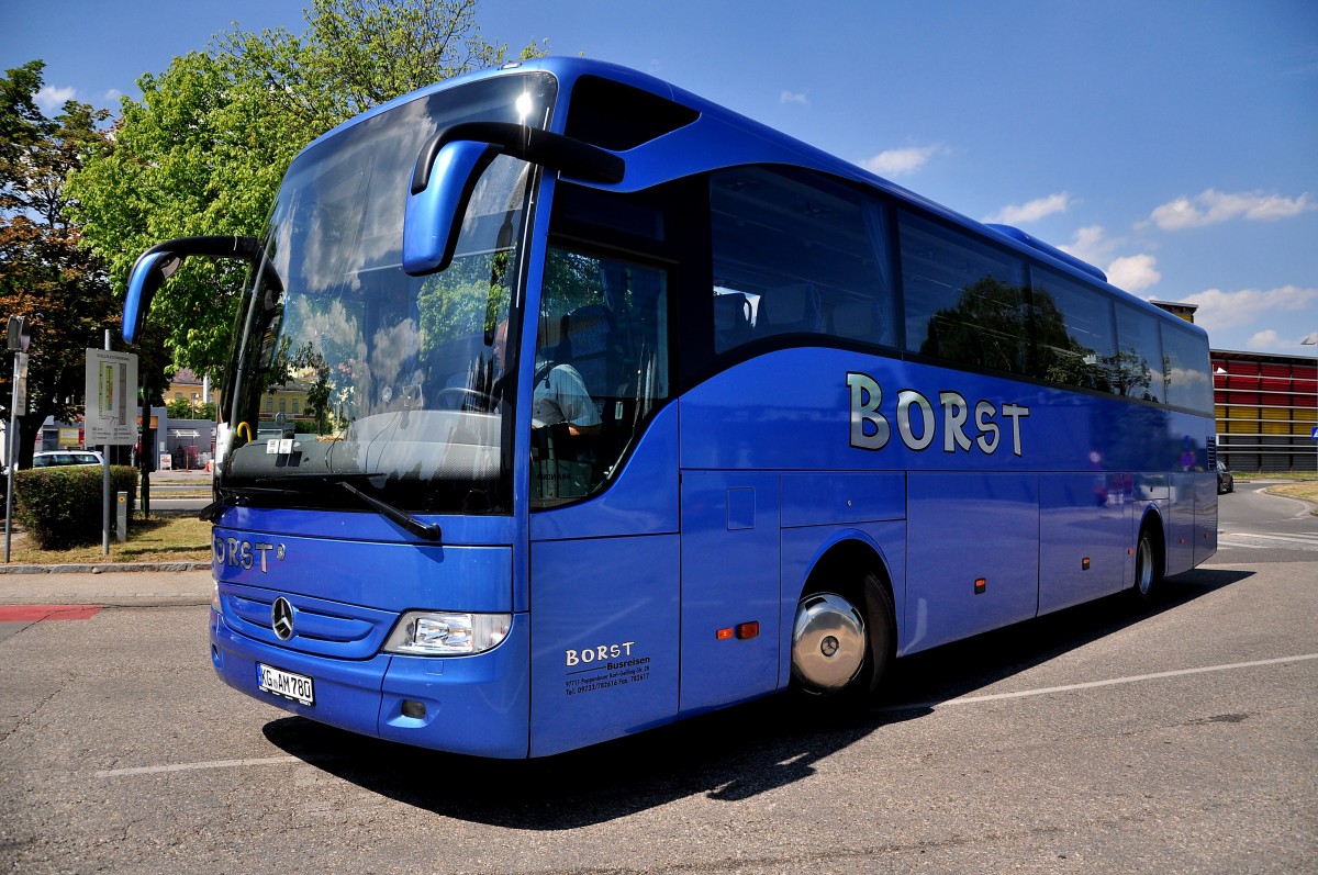 Mercedes Benz Tourismo von BORST Reisen aus Deutschland am 23.Juni 2014 in Krems unterwegs.