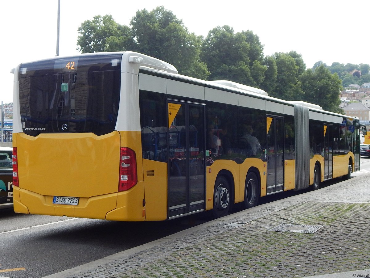 Mercedes CapaCity der SSB in Stuttgart.