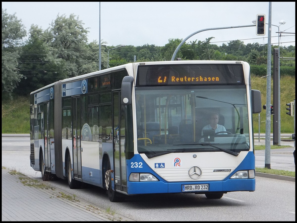 Mercedes Citaro I der Rostocker Straenbahn AG in Rostock.