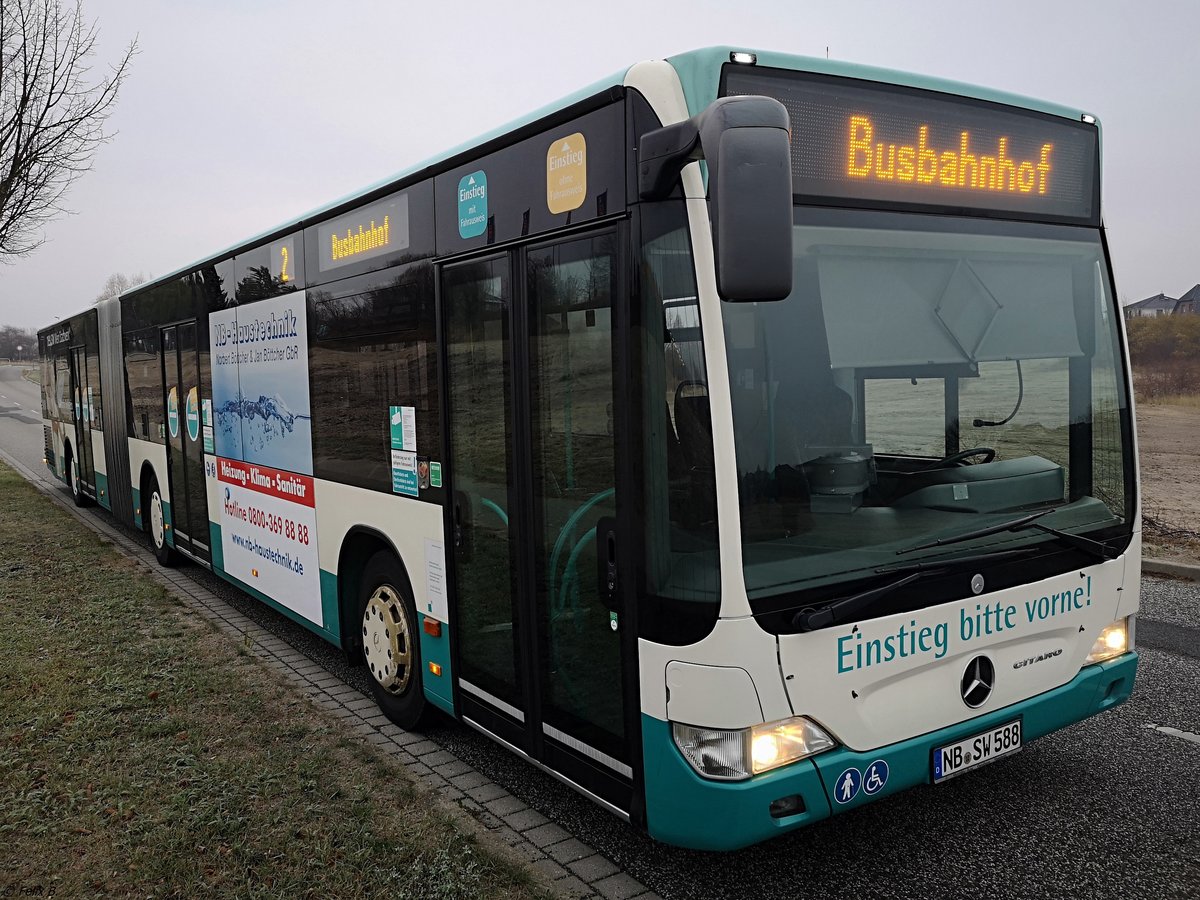 Mercedes Citaro II der Neubrandenburger Verkehrsbetriebe in Neubrandenburg. 