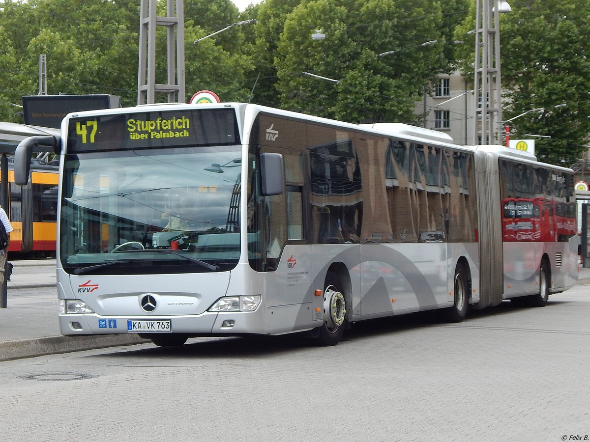 Mercedes Citaro II der Verkehrsbetriebe Karlsruhe in Karlsuhe.