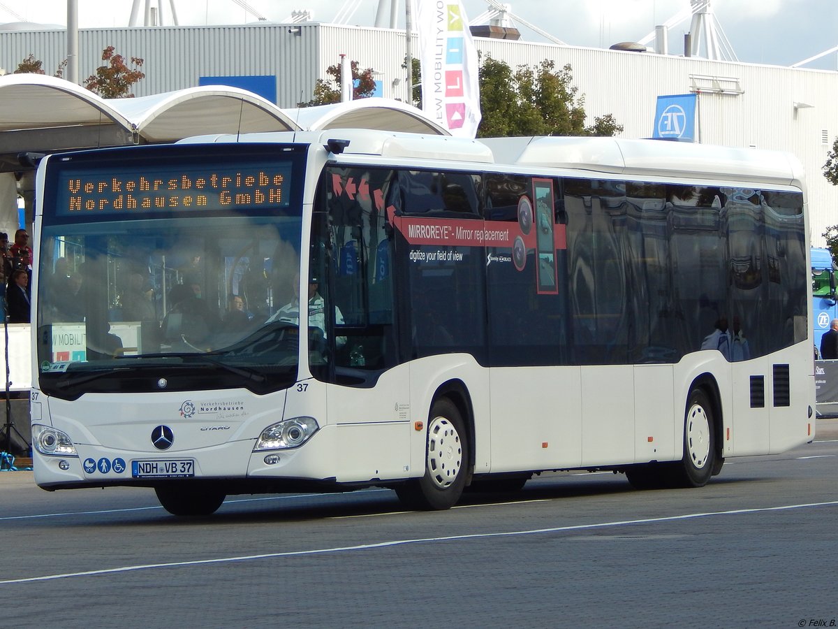 Mercedes Citaro III mit MirrorCam der Verkehrsbetriebe Nordhausen in Hannover am der IAA. 