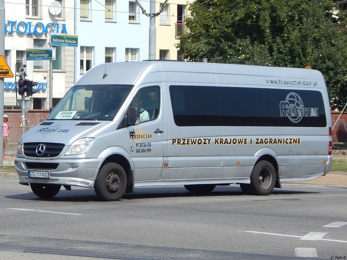 Mercedes Sprinter von Fedenczak aus Polen in Stettin.