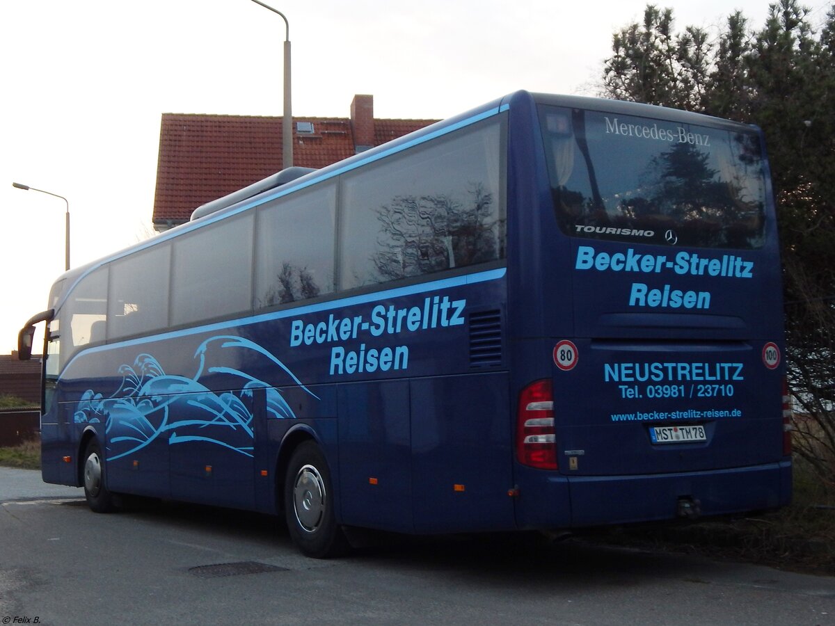 Mercedes Tourismo von Becker-Strelitz Reisen aus Deutschland in Sassnitz.