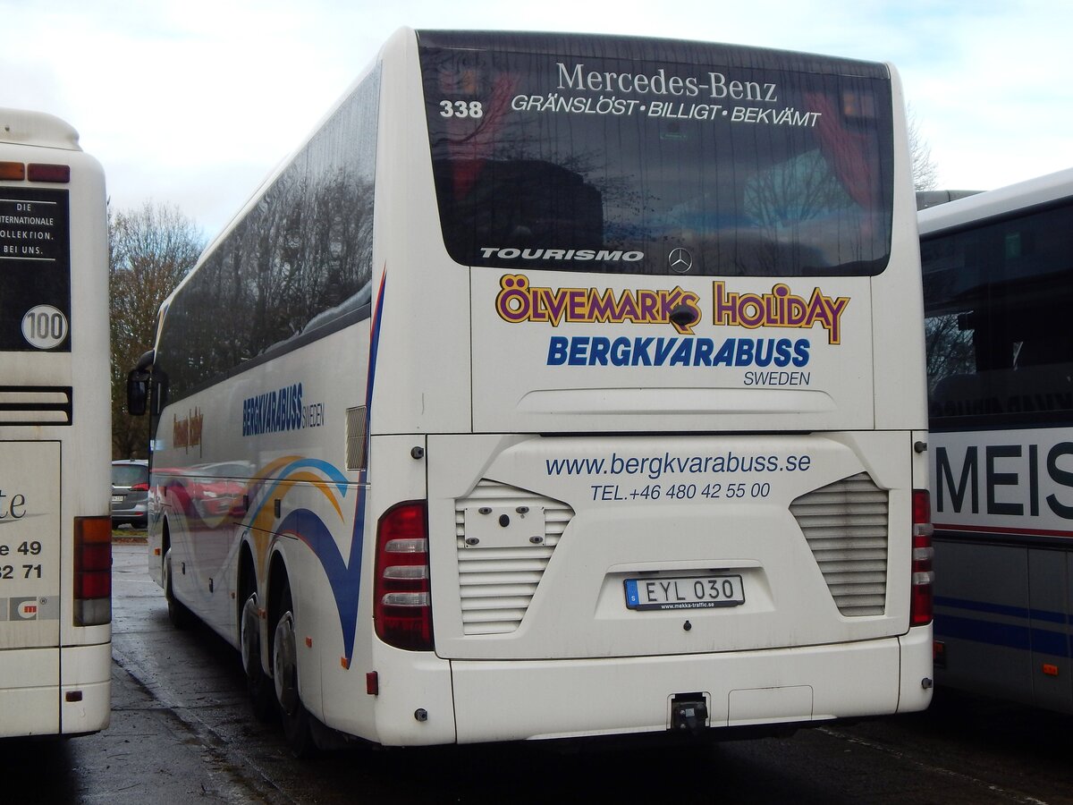 Mercedes Tourismo von Bergkvarabuss aus Schweden in Neubrandenburg.