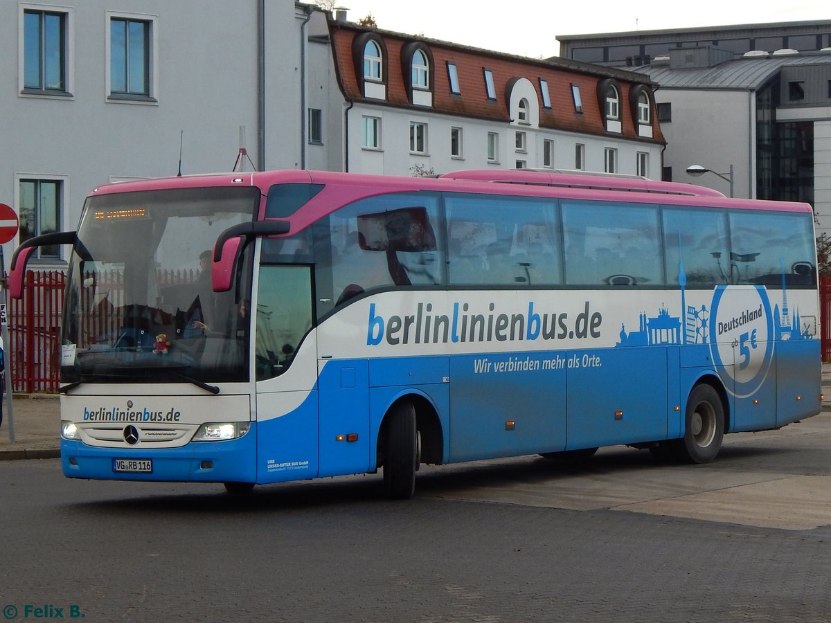 Mercedes Tourismo von BerlinLinienBus/URB in Neubrandenburg.