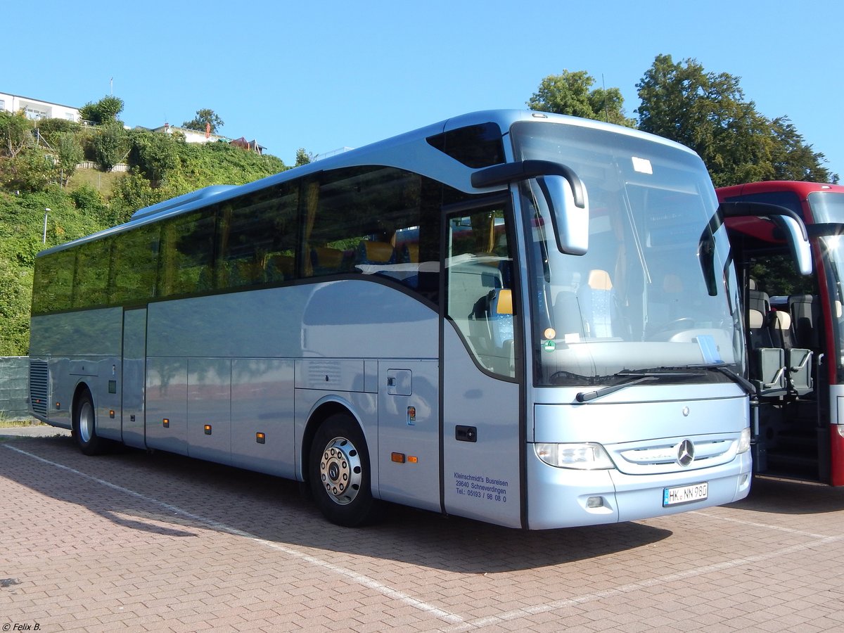 Mercedes Tourismo von Kleinschmidt's Busreisen aus Deutschland im Stadthafen Sassnitz.