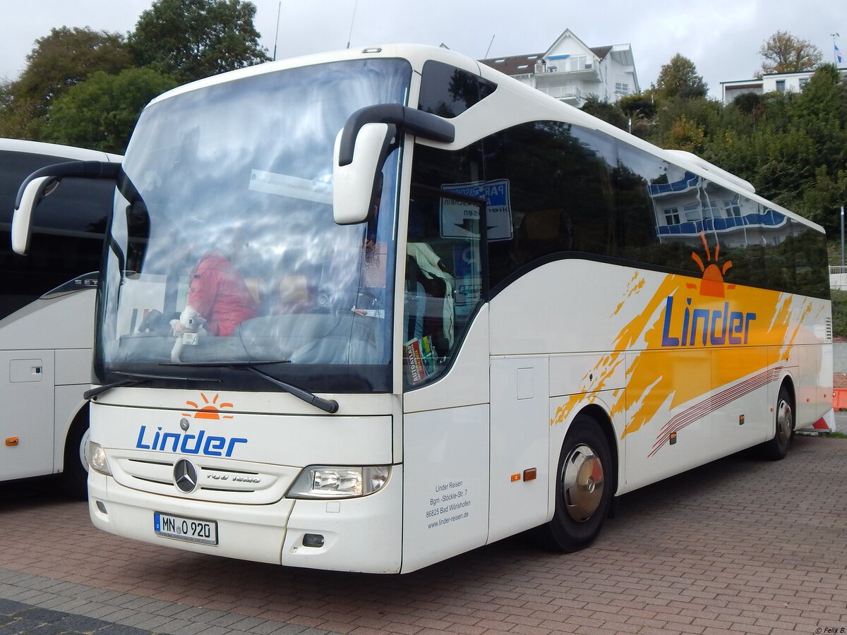 Mercedes Tourismo von Linder Reisen aus Deutschland im Stadthafen Sassnitz.