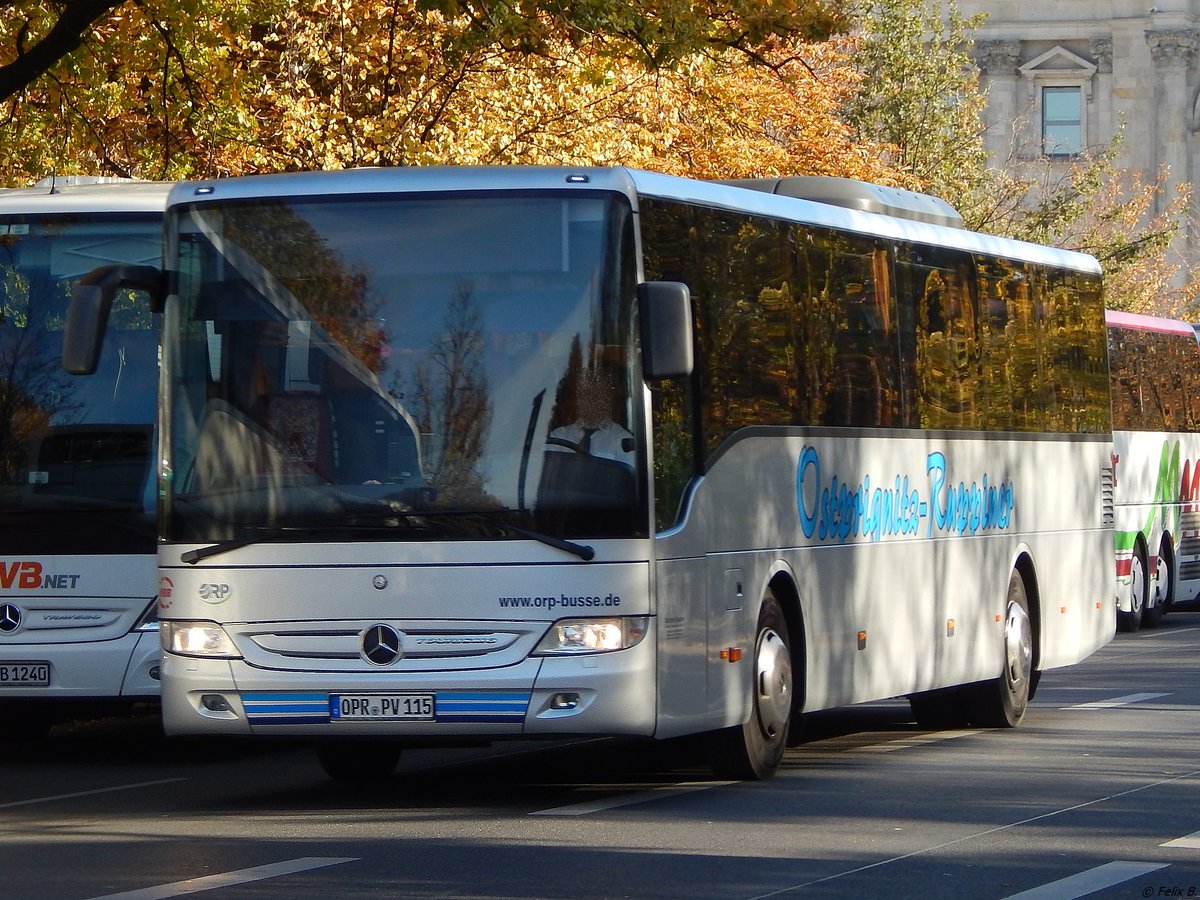 Mercedes Tourismo von Ostprignitz-Ruppiner Personenverkehrsgesellschaft in Berlin. 
