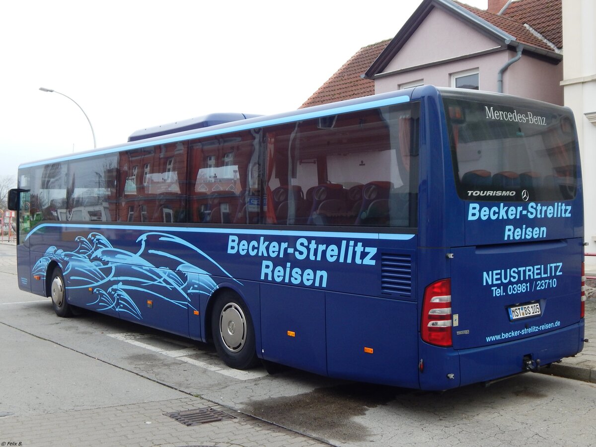 Mercedes Tourismo RH von Becker-Strelitz Reisen aus Deutschland in Neubrandenburg.