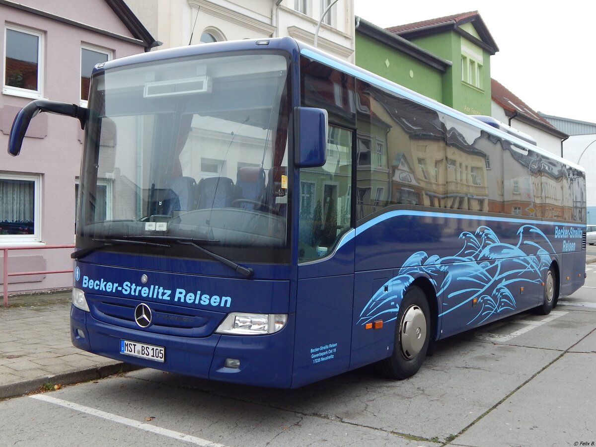 Mercedes Tourismo RH von Becker-Strelitz Reisen aus Deutschland in Neubrandenburg.