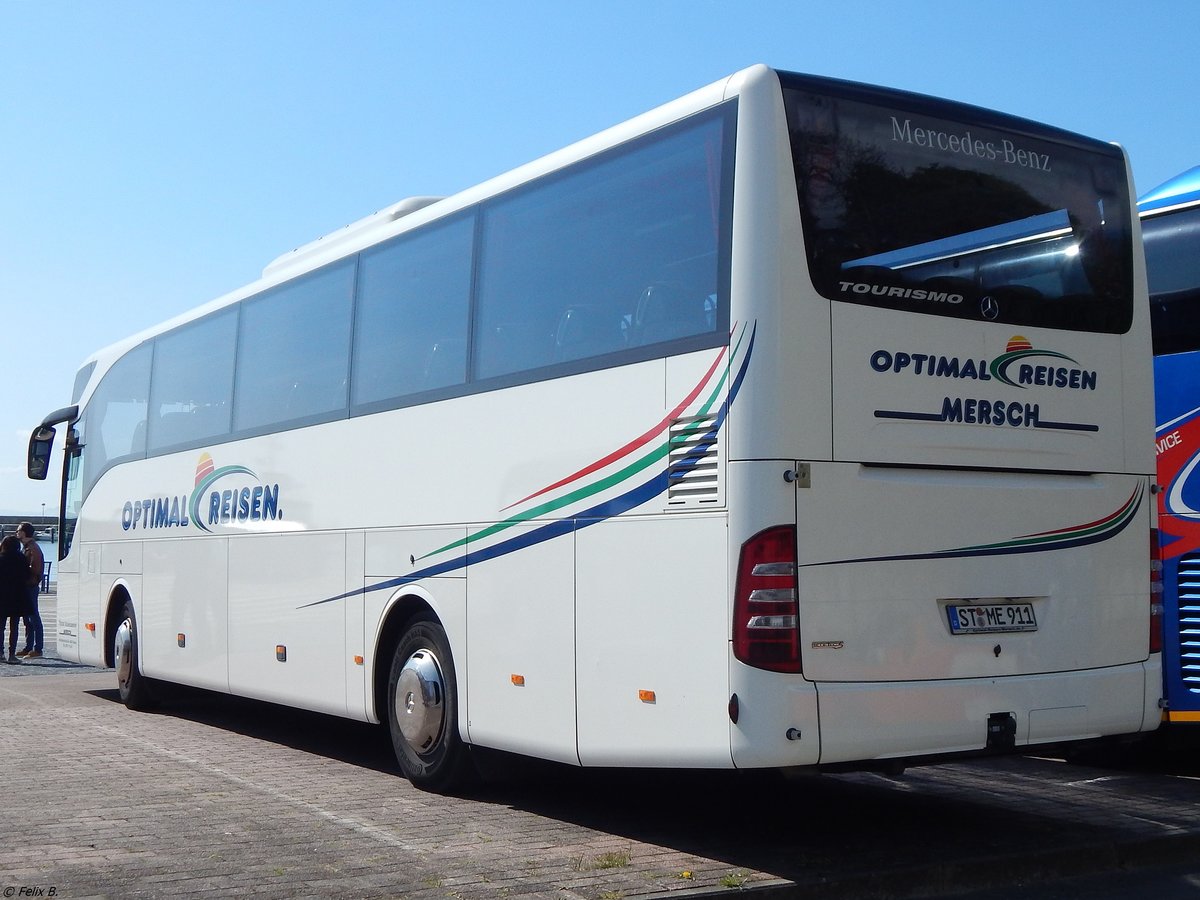 Mercedes Tourismo von Rheiner Verkehrsbetrieb Mersch aus Deutschland im Stadthafen Sassnitz.
