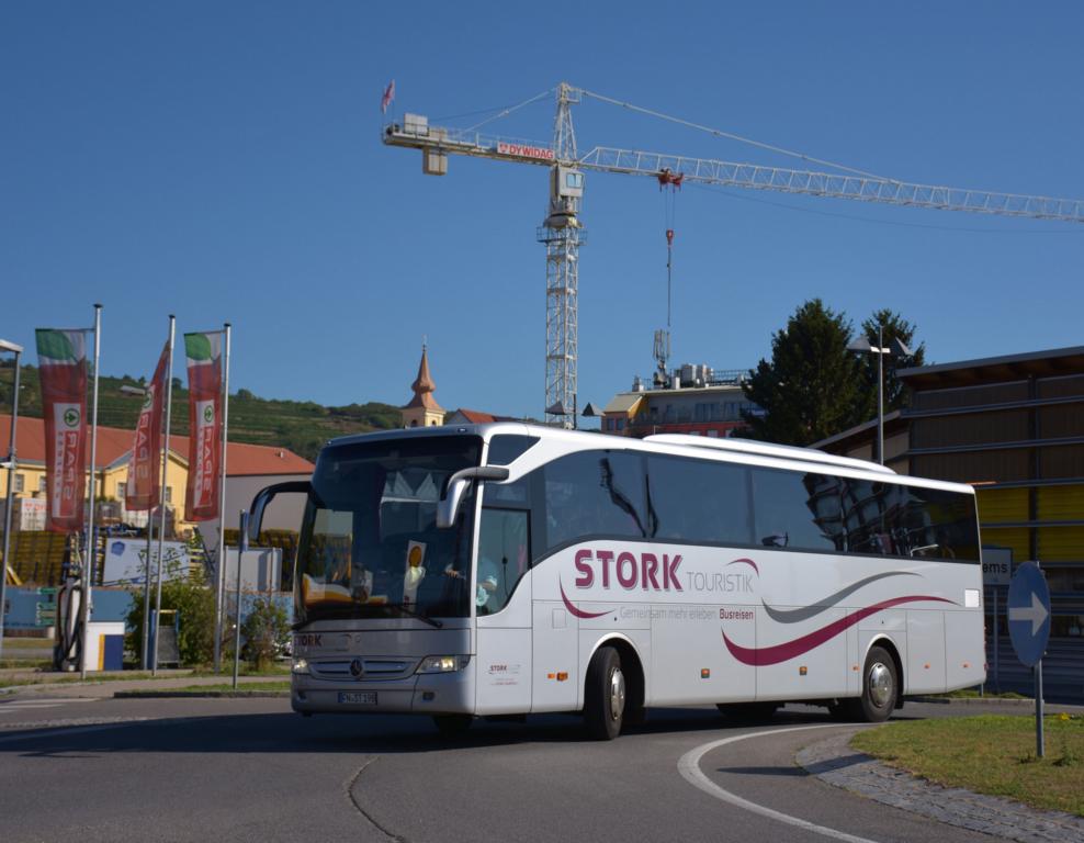 Mercedes Tourismo von der Stork Touristik aus der BRD 2017 in Krems.