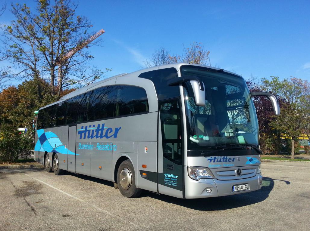 Mercedes Travego von Htter Busreisen-Reisebro aus der BRD 2017 in Krems.