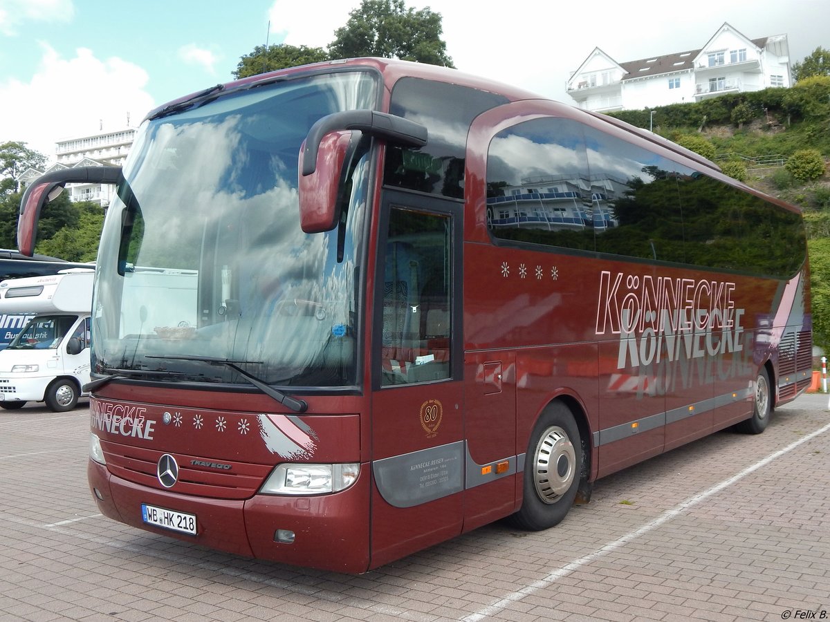Mercedes Travego von Könnecke-Reisen aus Deutschland im Stadthafen Sassnitz.