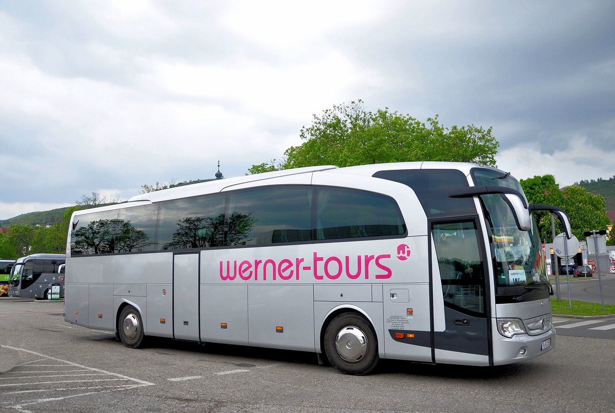 Mercedes Travego von Werner Tours aus der BRD in Krems gesehen.