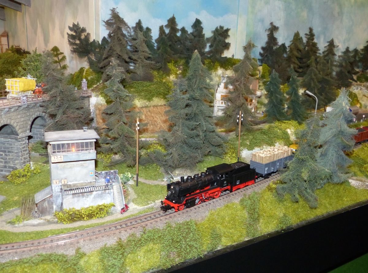 Modelleisenbahn  Smeerdijk  in Masstab H0 der Modellbahn Verein Oost Brabant . Ausstellung  Nederlandse modelspoordagen  in Rijswijk, Niederlande 09-01-2016.

Modelspoorbaan  Triorama  in schaal H0 van de modelspoorclub  Oost Brabant . Nederlandse modelspoordagen, Rijswijk 09-01-2016.