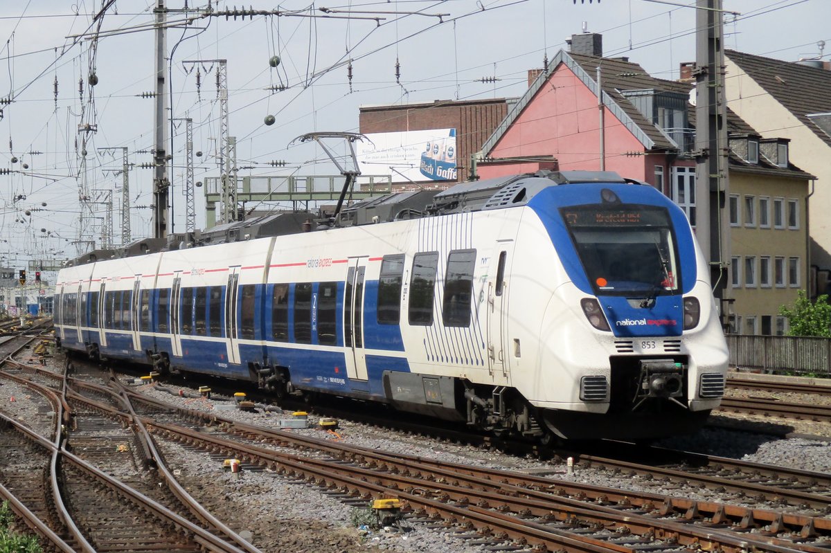 NatEx 853 verlässt Köln Hbf am 27 April 2018.