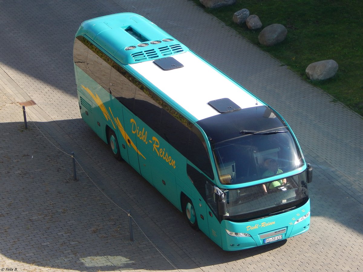 Neoplan Cityliner von Diehl-Reisen aus Deutschland im Stadthafen Sassnitz.