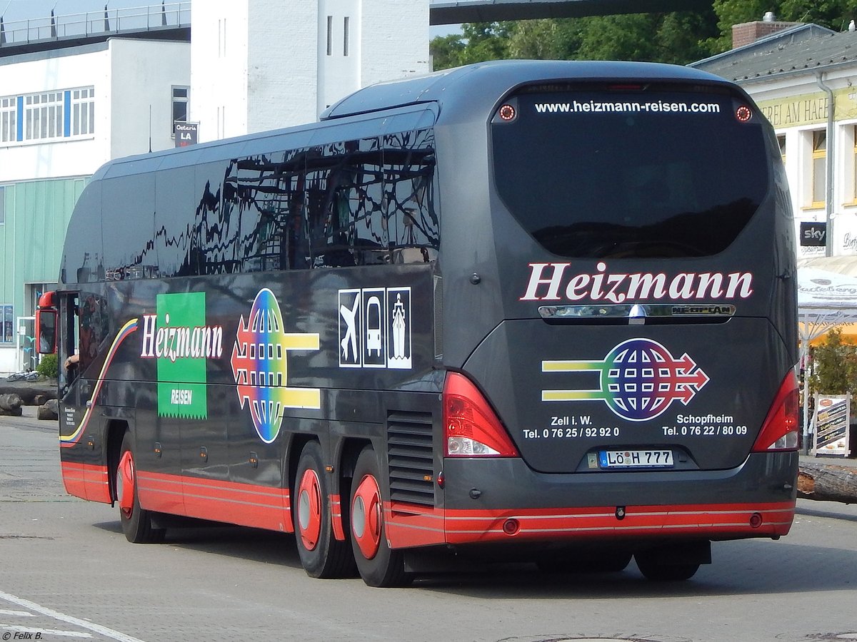 Neoplan Cityliner von Heizmann aus Deutschland im Stadthafen Sassnitz.