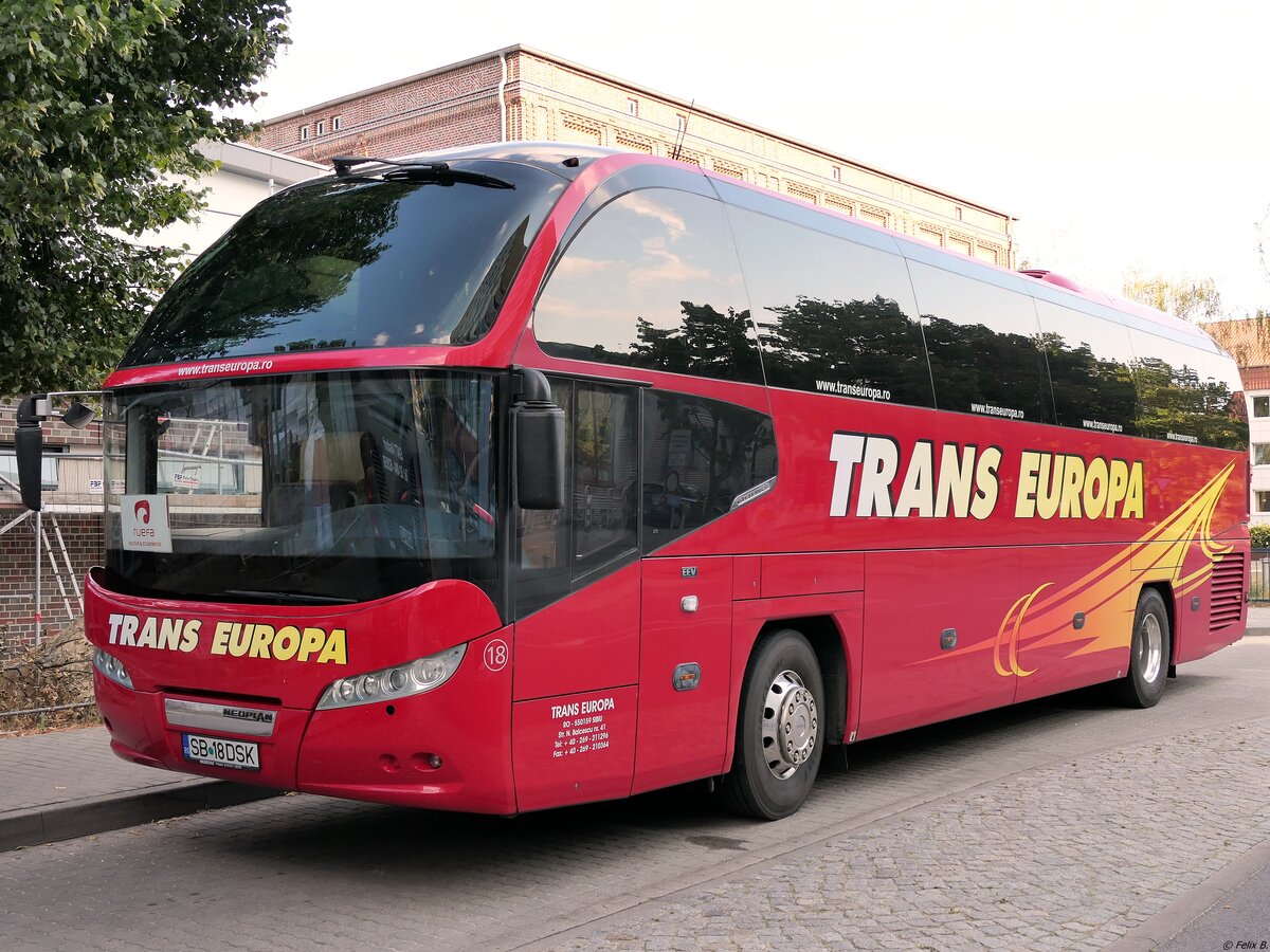 Neoplan Cityliner von Trans Europa aus Rumänien in Neubrandenburg.