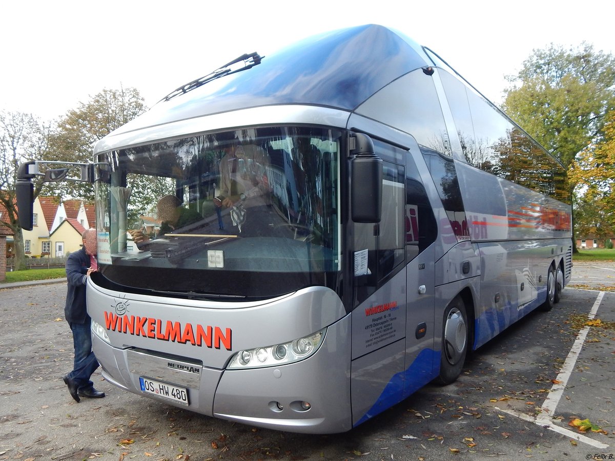 Neoplan Starliner von Winkelmann aus Deutschland in Friedrichstadt.