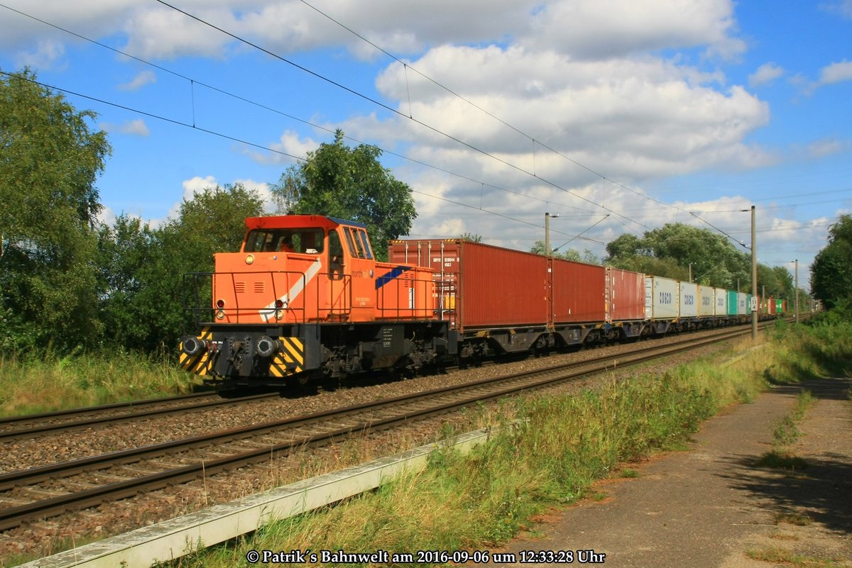 Northrail mit Containerzug am 06.09.2016 in Hamburg-Moorburg