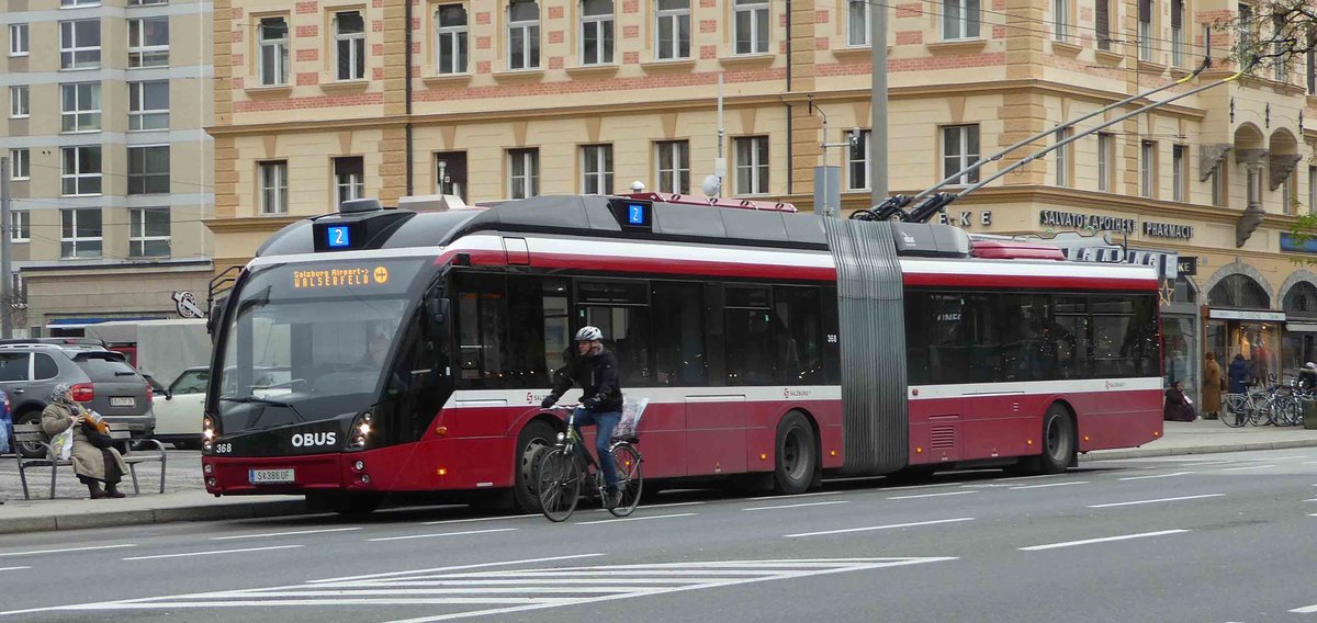 OBus Solaris Urbino von Salzburg Verkehr, gesehen im Dezember 2018