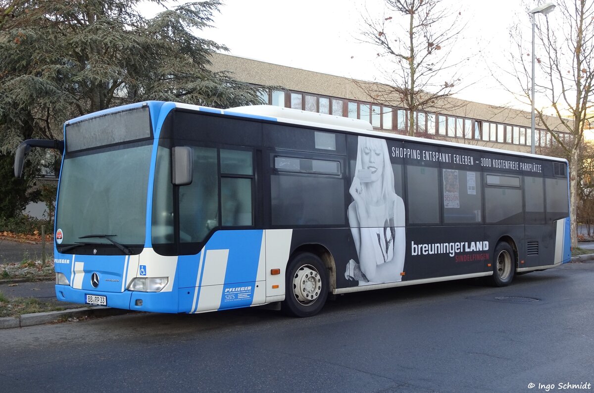 Pflieger Reise & Verkehr aus Böblingen | Stadtverkehr Böblingen Sindelfingen (SBS) | Nr. 33 | BB-RP 33 | Mercedes-Benz Citaro Facelift | 13.12.2015 in Böblingen