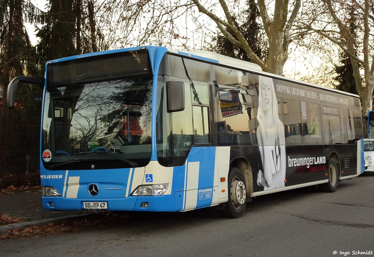 Pflieger Reise & Verkehr aus Böblingen | Stadtverkehr Böblingen Sindelfingen (SBS) | Nr. 47 | BB-RP 47 | Mercedes-Benz Citaro Facelift | 06.12.2015 in Böblingen