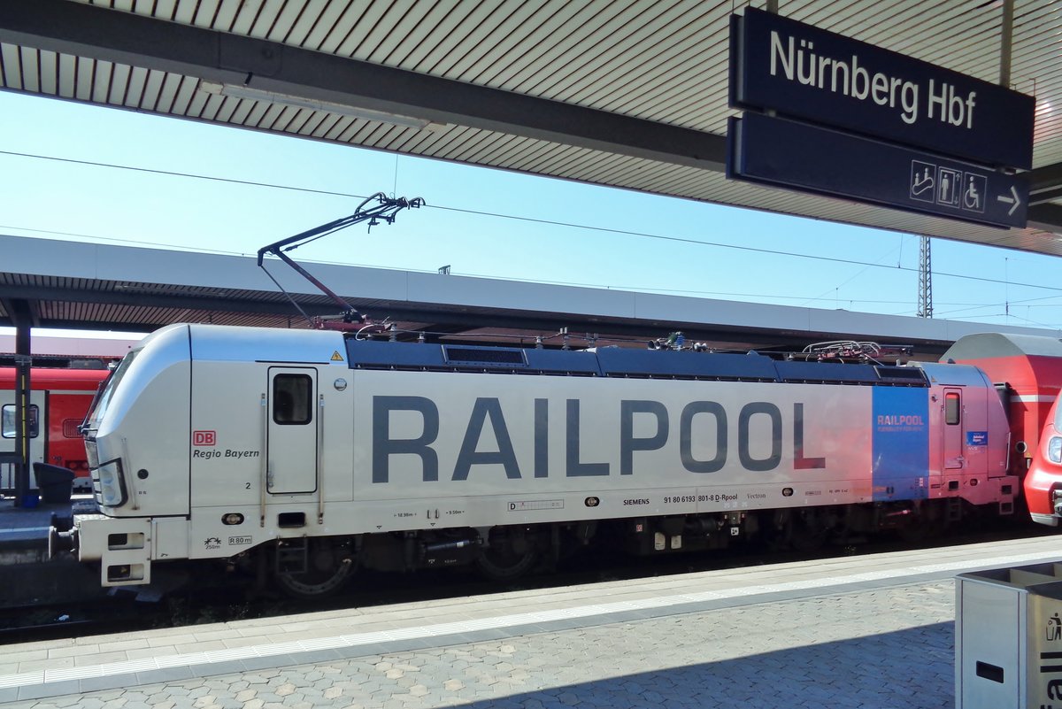 RailPool 193 801 steht am 21 Mai 2018 in Nürnberg Hbf.