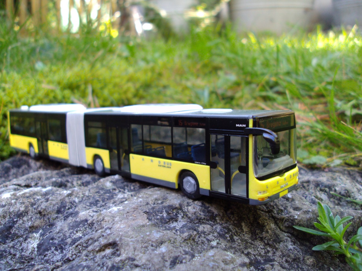 Rietze Modellbus-MAN Lions City des Landbus Unterland am 8.10.14.