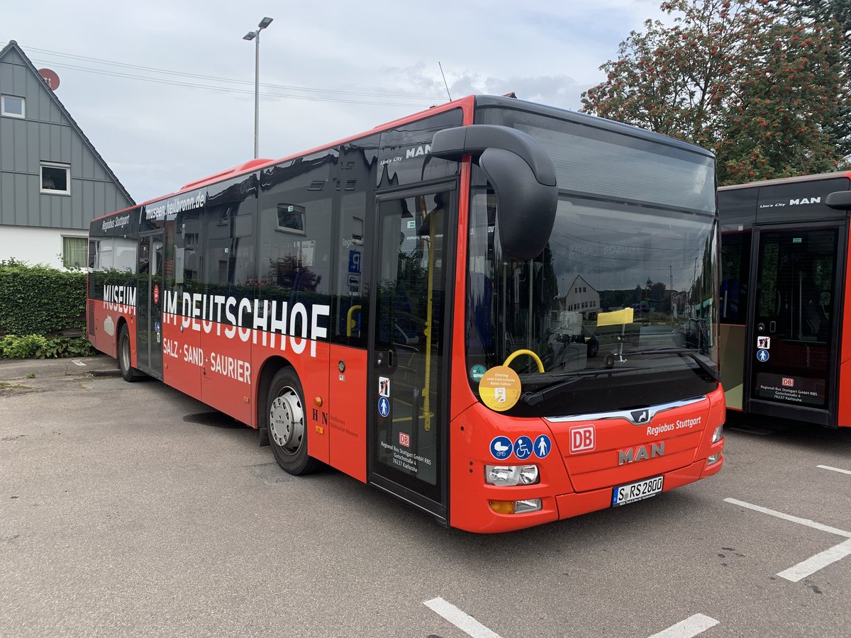 S-RS 2800 (Baujahr 2018) von DB Regiobus Stuttgart steht am 6.9.2020 in Schwaigern.