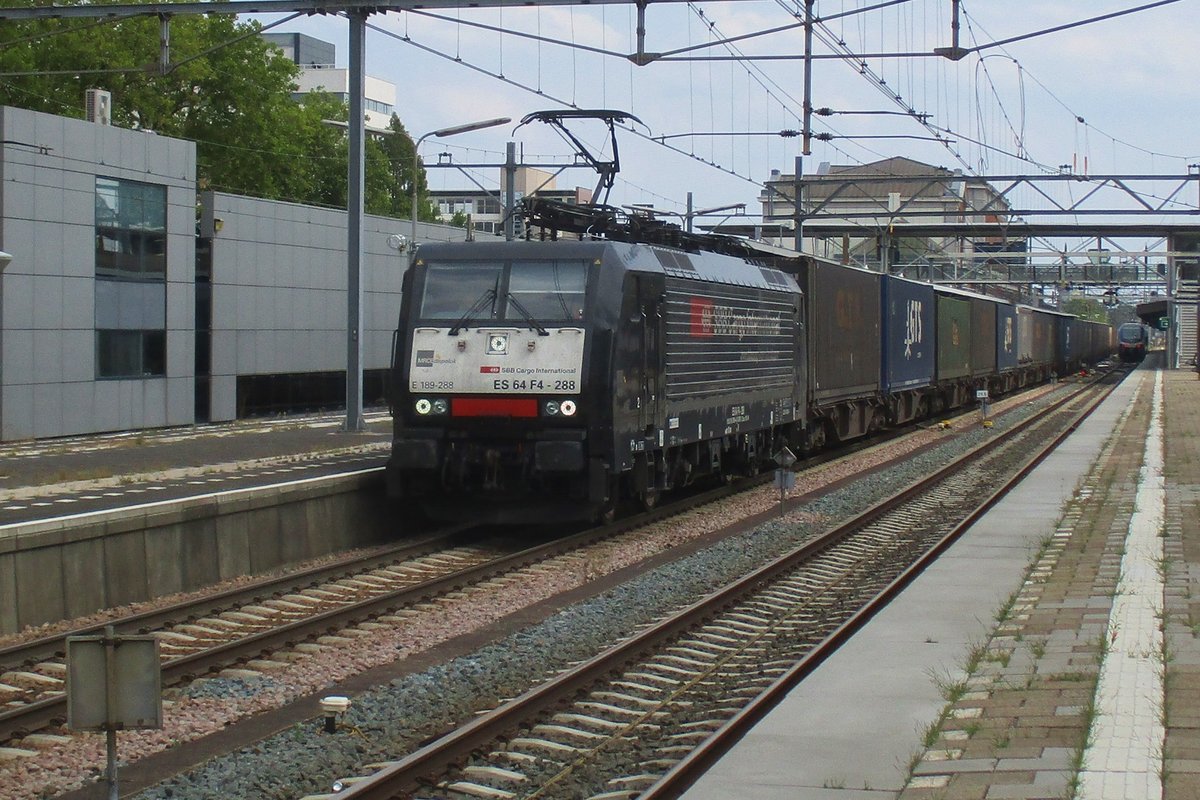 SBBCI 189 288 durchfahrt am 19 Juli 2018 Dordrecht.