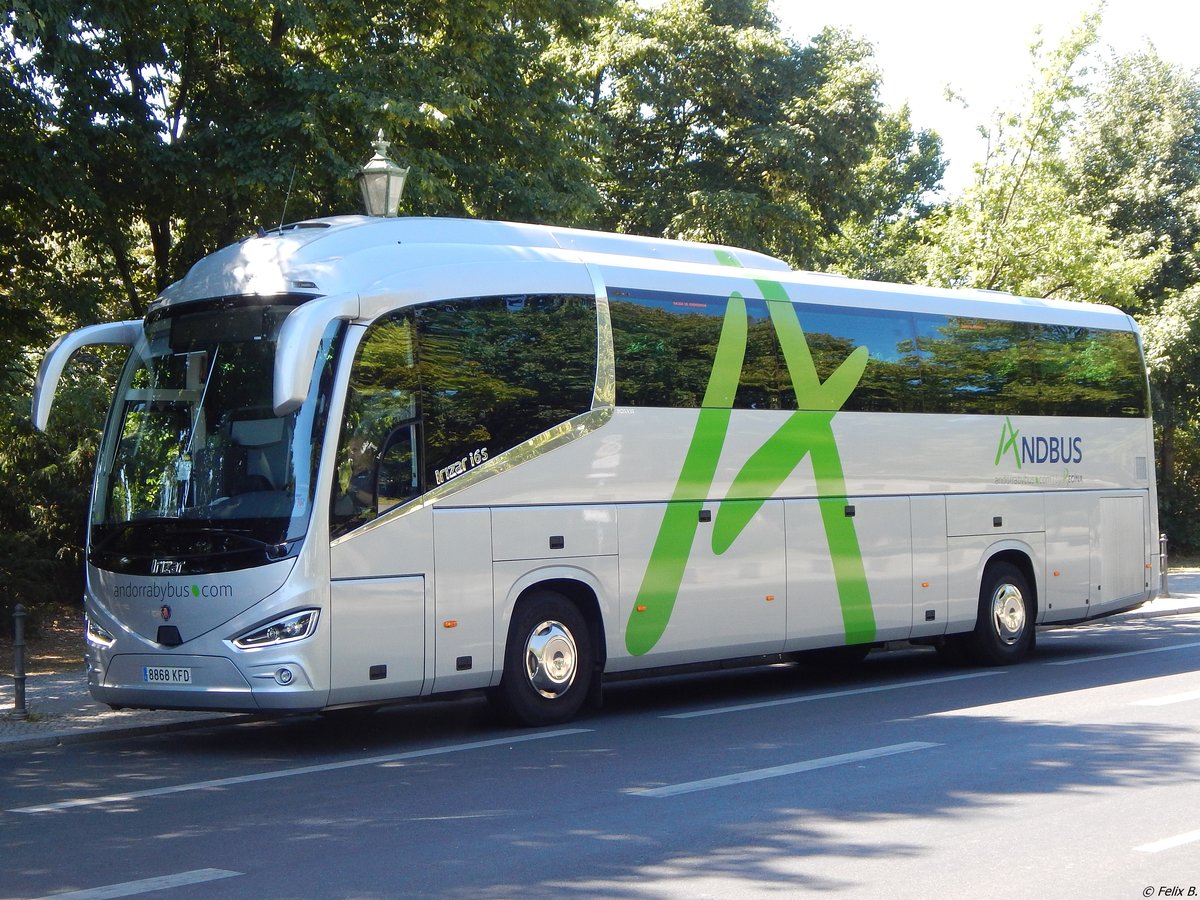 Scania Irizar von Andbus aus Andorra in Berlin.