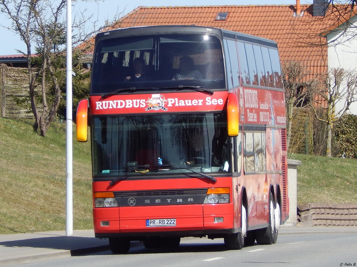 Setra 328 DT der RegioInfra Gesellschaft (ex Müller, Hachenburg) in Malchow.