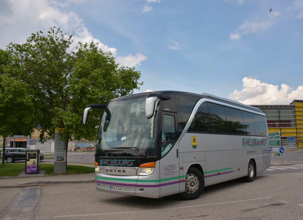 Setra 411 HD von Hellwig Reisen aus der BRD im Mai 2018 in Krems.