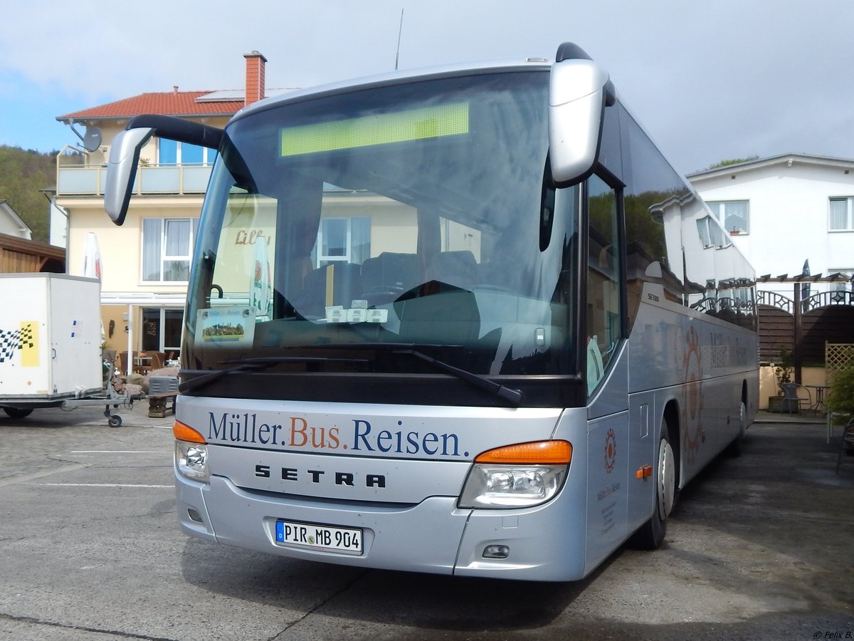 Setra 415 GT von Müller Busreisen aus Deutschland in Sassnitz.