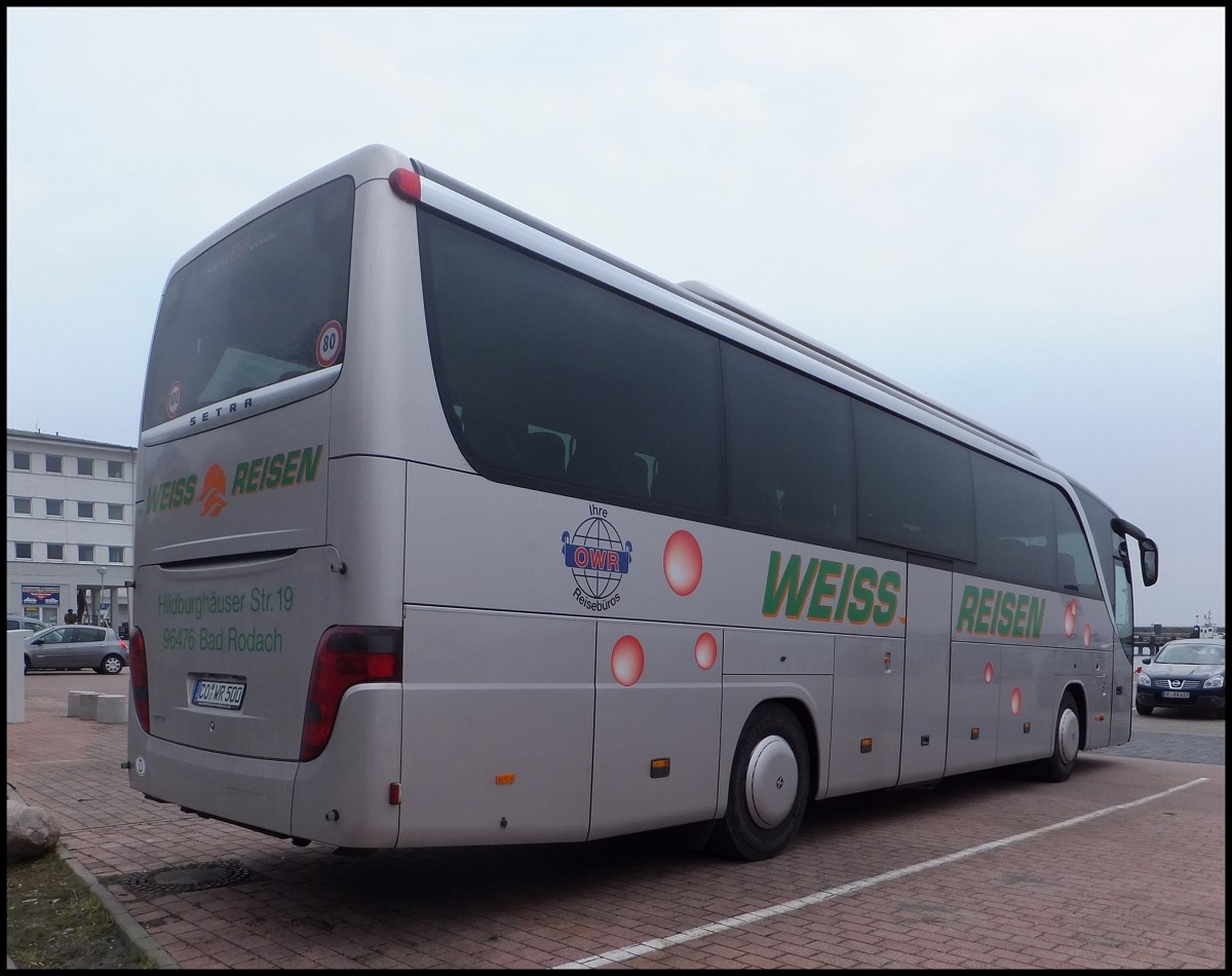 Setra 415 HD von Weiss Reisen aus Deutschland im Stadthafen Sassnitz.