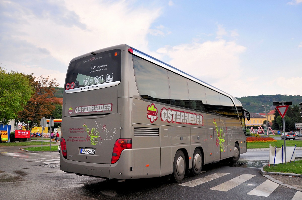Setra 415 HDH von Osterrieder Reisen aus Deutschland am 18.Juli 2014 in Krems gesehen.